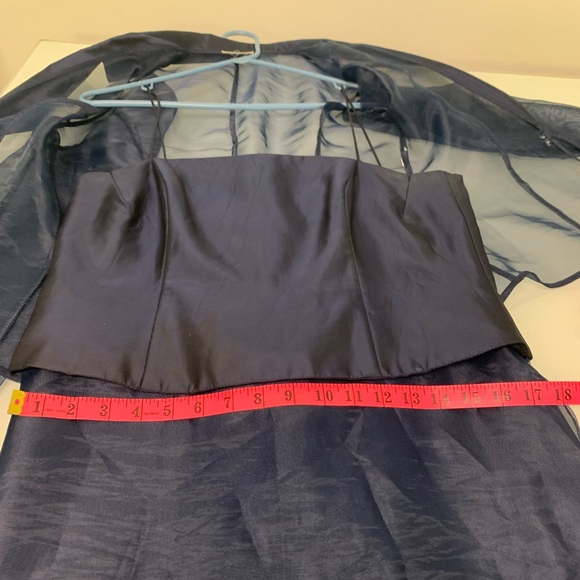 3for$15😍 Blue Organza spaghetti strap gown - Picture 4 of 12